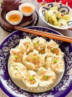 ジューシーなえのき入り焼売とラー白菜♪-レシピのメイン写真