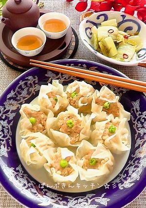 ジューシーなえのき入り焼売とラー白菜♪-レシピのメイン写真