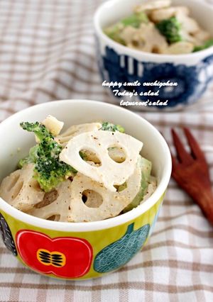 デリ風＊蓮根とブロッコリーの味噌マヨ和え-レシピのメイン写真