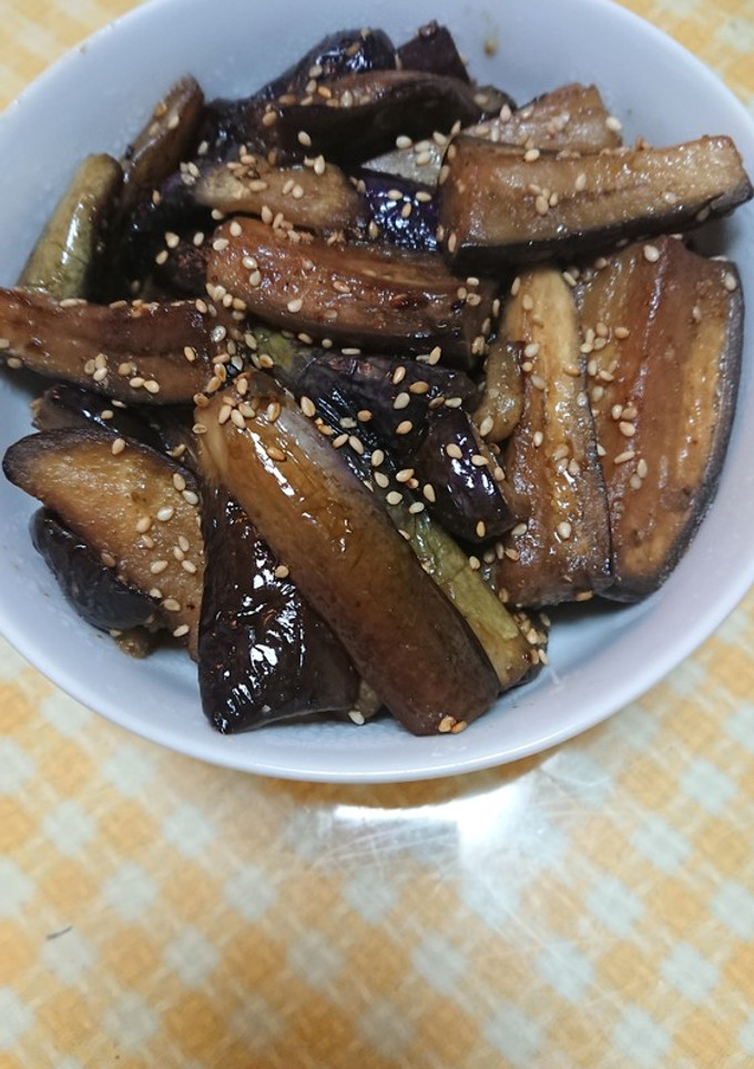 ▲胡麻油とゴマ風味の茄子炒め-レシピのメイン写真