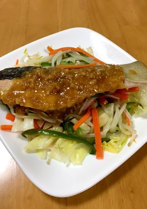 大人の給食☆鮭のチャンチャン焼き-レシピのメイン写真