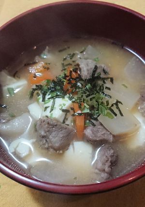 お肉ゴロゴロ！我が家の食べる豚汁☆-レシピのメイン写真