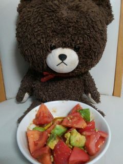 アボカドトマトわさび醤油梅肉ドレサラダ-レシピのメイン写真