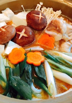 簡単！あんこう鍋 肝なし…胡麻味噌で！-レシピのメイン写真