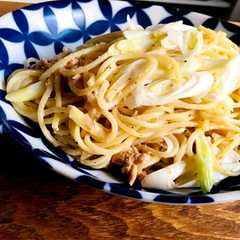 鮭フレークとネギだけ 生クリームパスタ-レシピのメイン写真