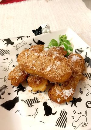 ふわっふわ！少ない材料で♪揚げドーナツ♡-レシピのメイン写真