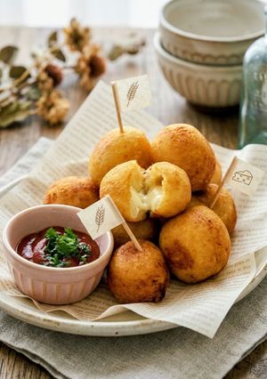 米粉でもっちり♪チーズinポテトボール-レシピのメイン写真