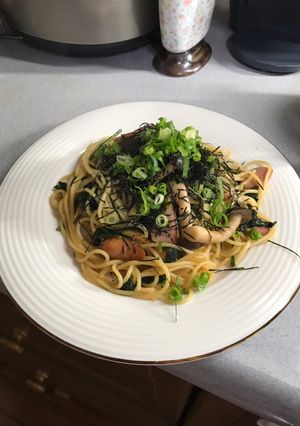 お昼ご飯に。和風スパ-レシピのメイン写真