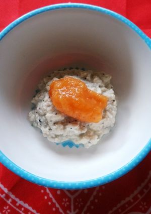 離乳食　中期　７か月頃～豆腐と柿の白和え-レシピのメイン写真