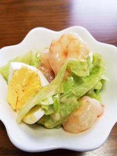 ☆冷凍エビと茹で卵のサラダ☆-レシピのメイン写真