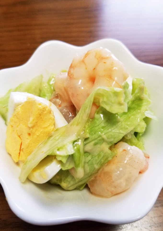 ☆冷凍エビと茹で卵のサラダ☆-レシピのメイン写真