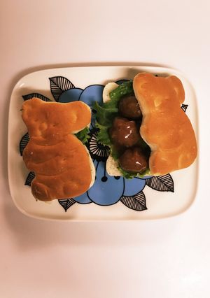 ❁コアラパン♡ミートボールサンド❁-レシピのメイン写真