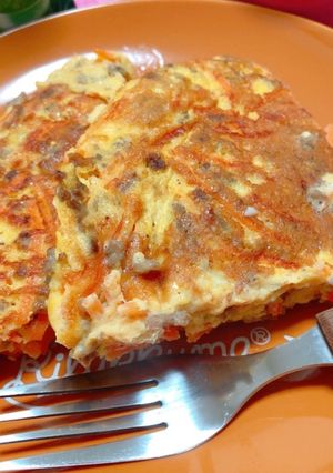 人参消費◎ミートチーズオムレツ-レシピのメイン写真