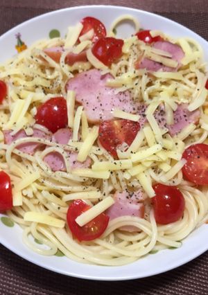 チーズとベーコンのスープパスタ-レシピのメイン写真