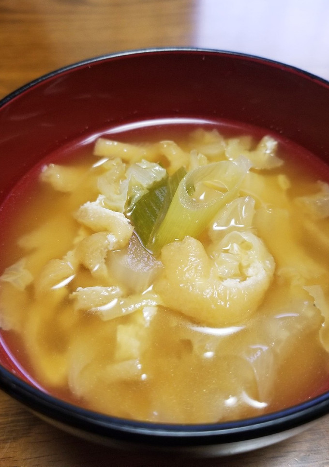 ☆白菜・油揚げ・ネギのお味噌汁☆-レシピのメイン写真