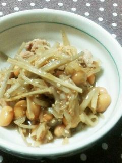 菊芋と大豆の煮物(きんぴら風)-レシピのメイン写真