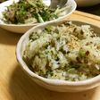 さつまいものツルご飯♪