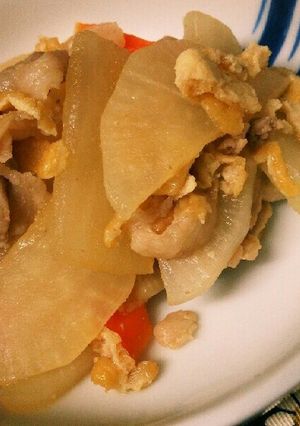 大根使いきりメニュー☆豚肉と炒め煮-レシピのメイン写真