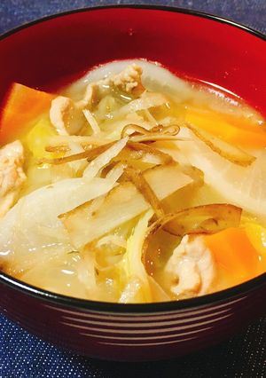 本だし＆ストックで簡単！ほっこり絶品豚汁-レシピのメイン写真