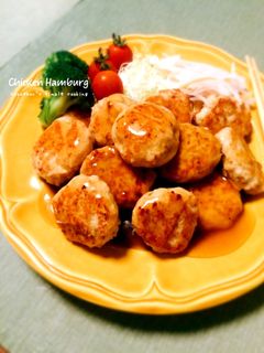 鶏胸肉でつくねあんかけ-レシピのメイン写真
