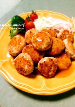 鶏胸肉でつくねあんかけ-レシピのメイン写真