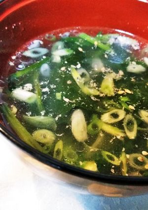 ほうれん草とネギの生姜スープ-レシピのメイン写真