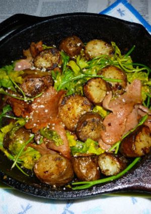 ポテト･焼き豚・イタリアンパスレの炒め物-レシピのメイン写真