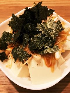 超簡単!大人のおつまみ!ネギキムチ冷奴!-レシピのメイン写真