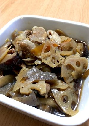 根菜類の煮物 筑前煮風です-レシピのメイン写真