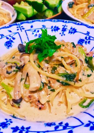 豚バラとしめじの和風クリームパスタ-レシピのメイン写真