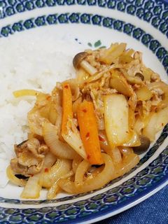 豚キムチ野菜炒め-レシピのメイン写真