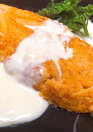 紅に染まったオムレツ☆チーズソースがけ-レシピのメイン写真