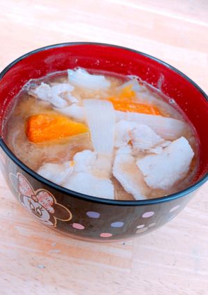 ほっこり♡かぼちゃの豚汁-レシピのメイン写真