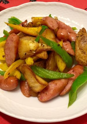 フライドポテトリメイク炒め物 カレー味-レシピのメイン写真
