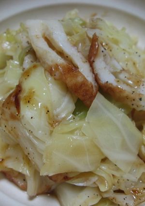 キャベツとちくわのお好み焼き風スープ-レシピのメイン写真