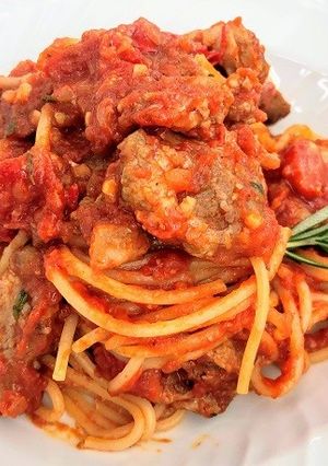 塩ハーブ豚のアマトリーチェ風パスタ‼-レシピのメイン写真