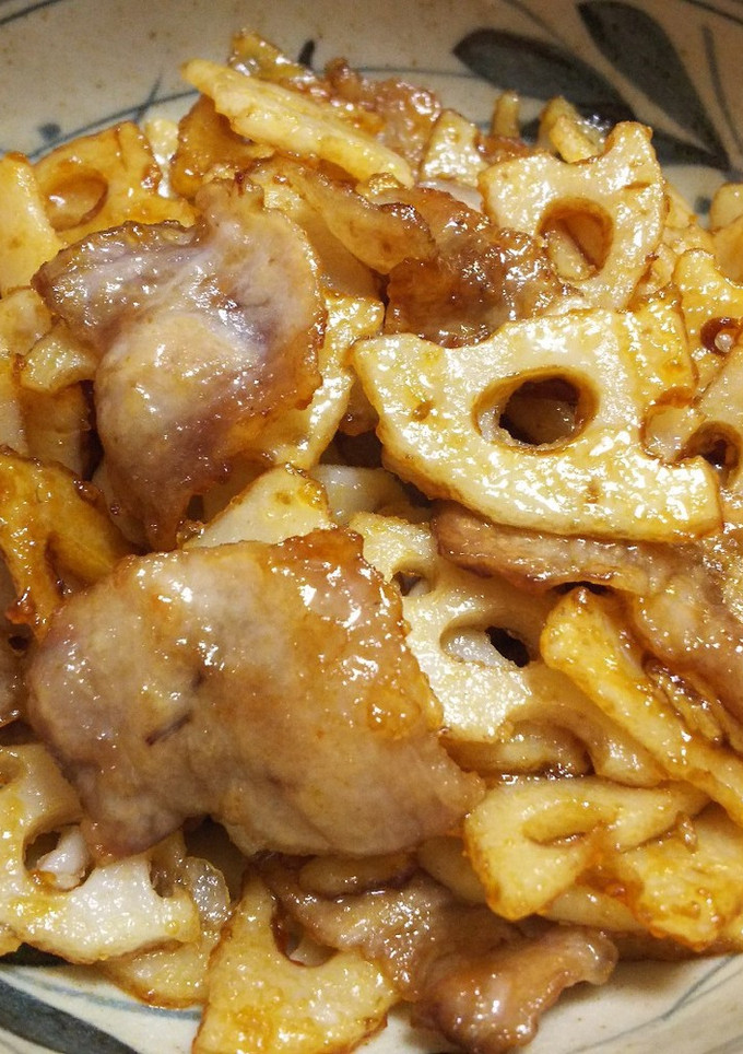 豚バラと蓮根の甘酢炒め-レシピのメイン写真