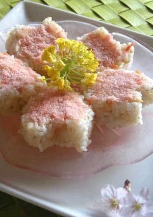 大根型抜きでお花見に桜のちらしずし＊-レシピのメイン写真
