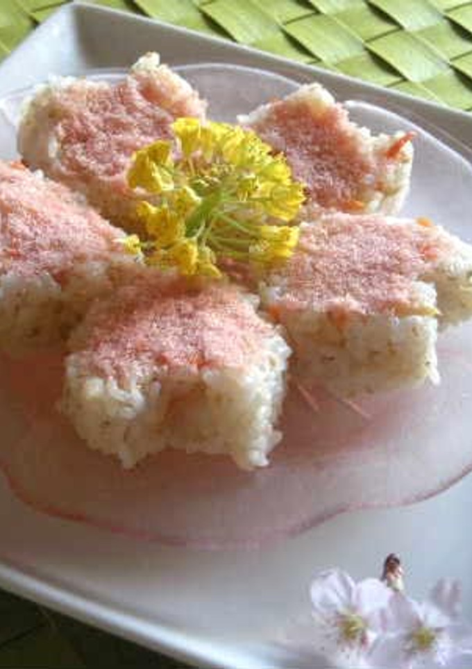 大根型抜きでお花見に桜のちらしずし＊-レシピのメイン写真
