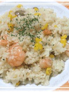 炊飯器でお手軽!エビピラフ-レシピのメイン写真