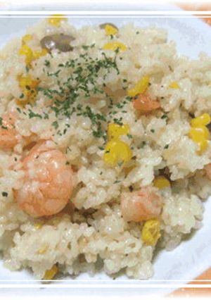 炊飯器でお手軽！エビピラフ-レシピのメイン写真