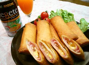 あのドーナツ店みたい!?ハムたまご春巻き-レシピのメイン写真