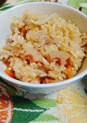 STAUBで簡単舞茸おこわ-レシピのメイン写真