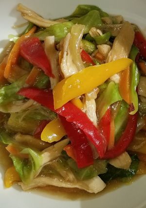 ☆自家製蒸し鶏のカラフル青椒肉絲☆-レシピのメイン写真