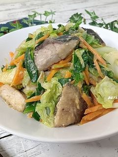ぶりとキャベツの甘辛味噌炒め-レシピのメイン写真