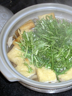 水菜と油揚げの昆布茶鍋-レシピのメイン写真