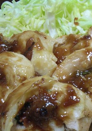お酒でやわらか梅ダレで鶏しそ巻☆-レシピのメイン写真