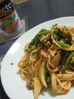 菜の花パスタ☆ツナのトマトクリームソース-レシピのメイン写真
