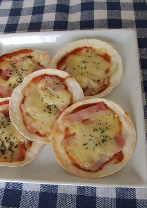 残った餃子の皮で★パリパリピザ-レシピのメイン写真