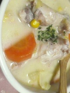 ♡どっさりキャベツと鶏手羽のクリーム煮♡-レシピのメイン写真